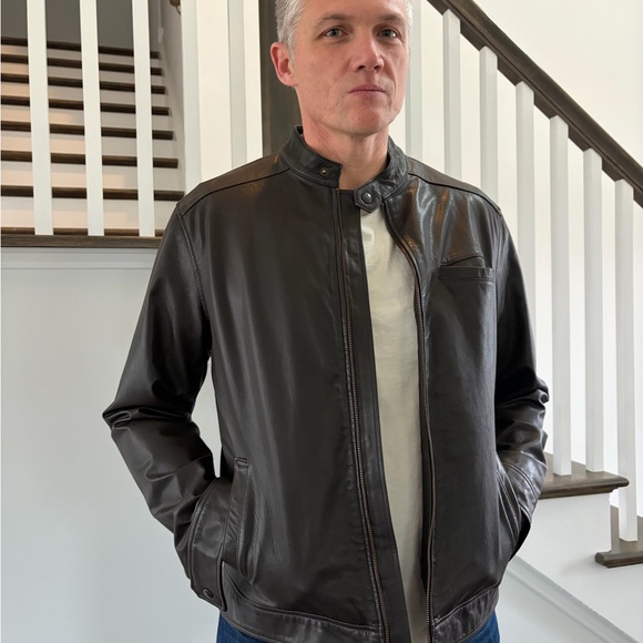 Banana Republic Chocolate Leather Jacket - Picture 6 of 8